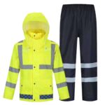 Reflective two-piece raincoat